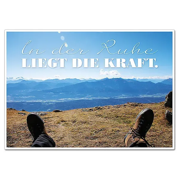 Geschenk für Gestresste: Schild "In der Ruhe liegt die Kraft." A4 Geschenk für Gestresste: Schild "In der Ruhe liegt die Kraft." A4