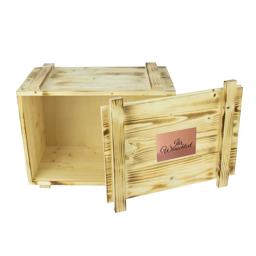 Holzkiste mit Widmung  Holzkiste mit Widmung