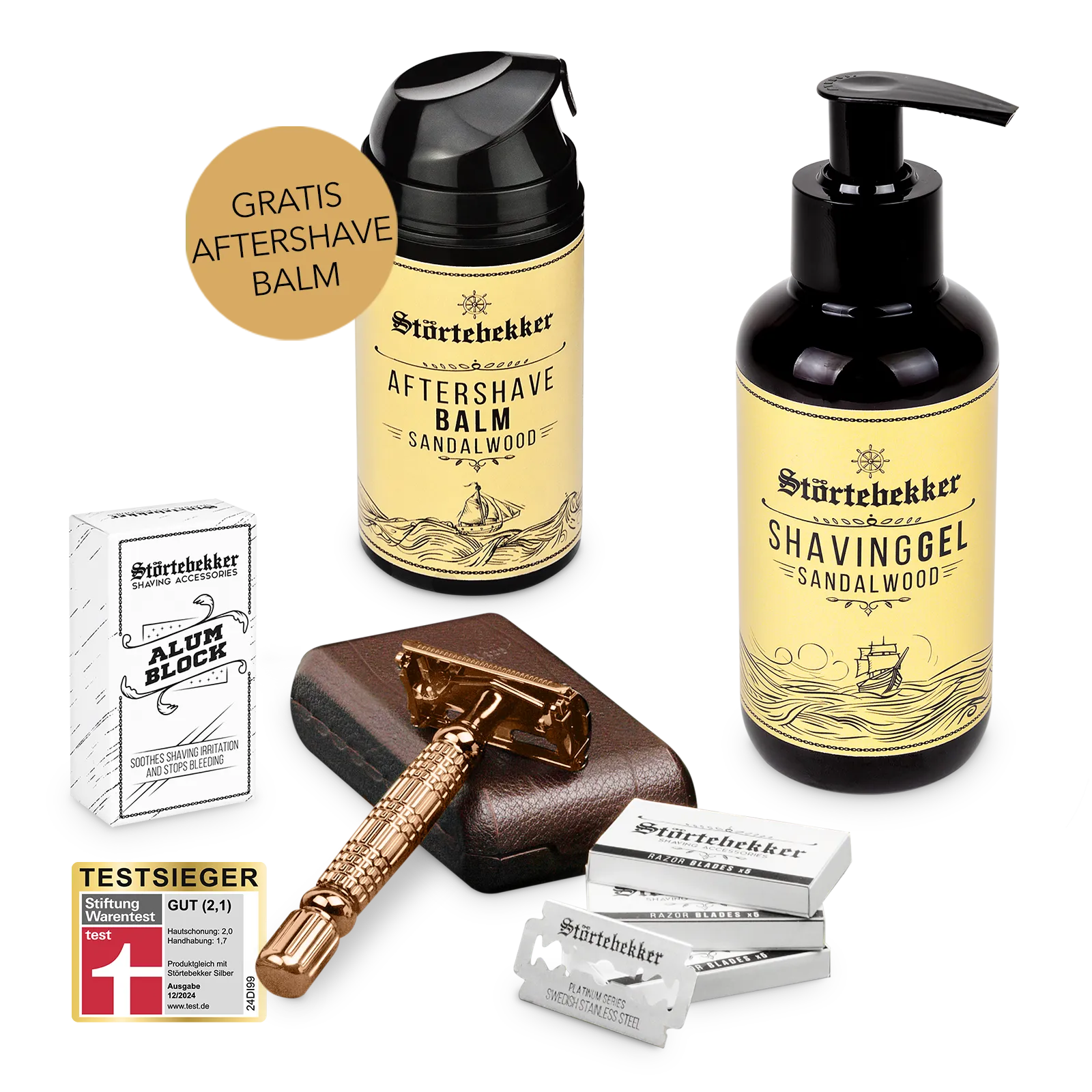 Störtebekker Rise ‘n’ Shine Shaving Set - Rasierhobel %27Hamburg%27 Rosé - Gold Störtebekker Rise ‘n’ Shine Shaving Set - Rasierhobel %27Hamburg%27 Rosé - Gold