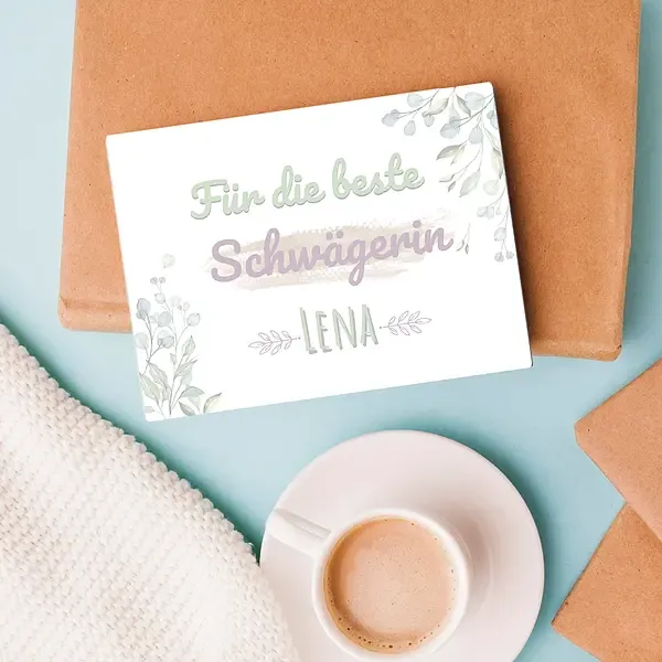 Geschenk für die beste Schwägerin - mit Name - Schild in mehreren Größen Schwägerin Geschenk für die beste Schwägerin - mit Name - Schild in mehreren Größen Schwägerin