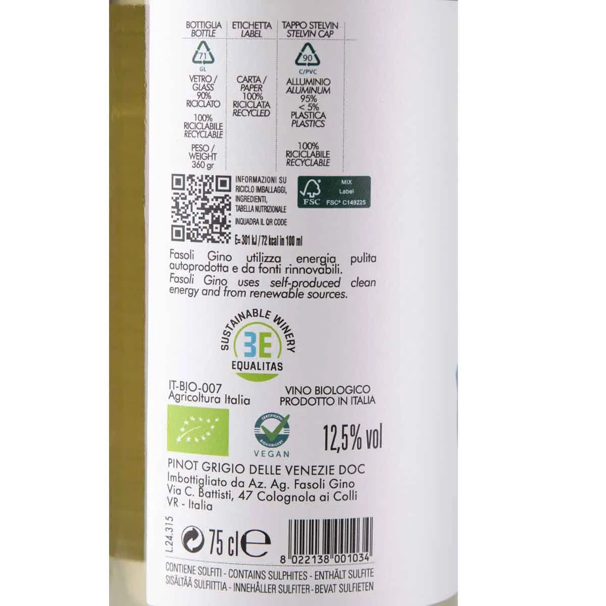 Fasoli Gino Pigio Pinot Grigio delle Venezie DOC – Bild 2