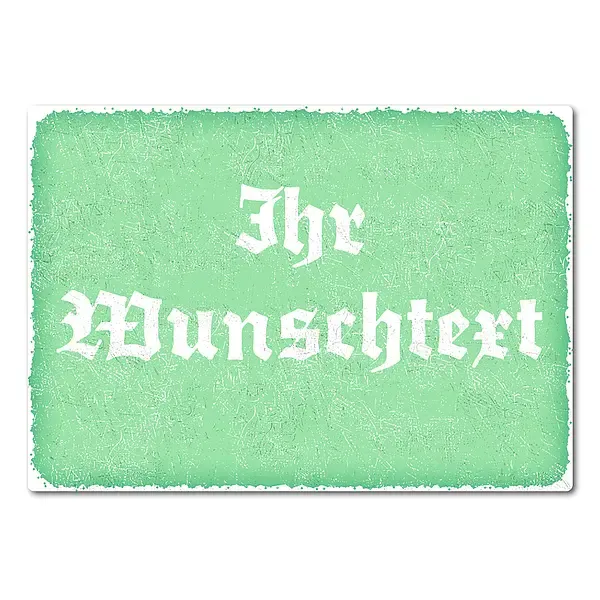 Retroschild mit Wunschtext A4 pastellmint Retroschild mit Wunschtext A4 pastellmint