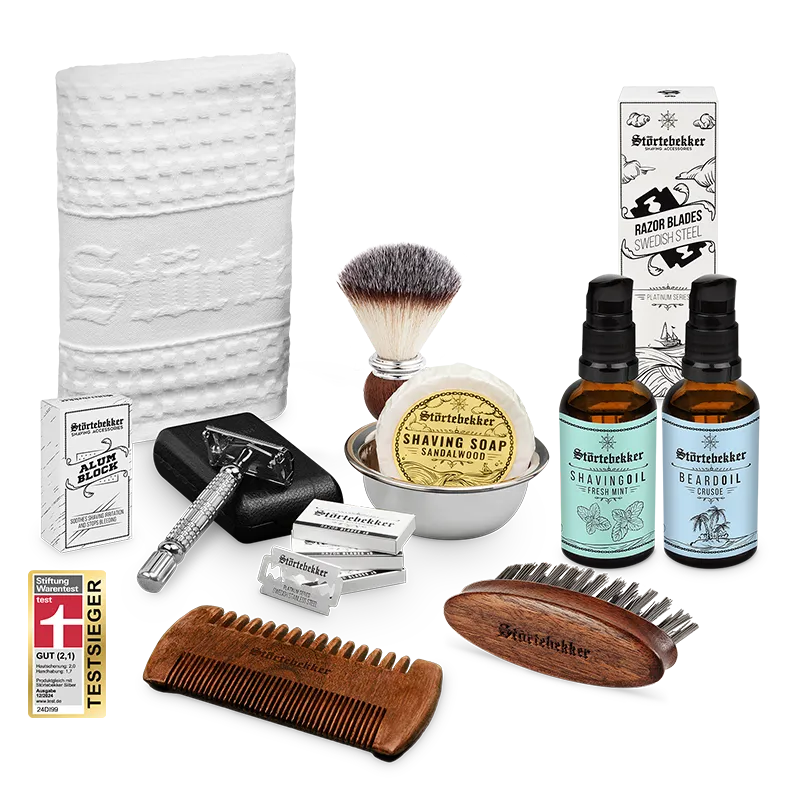 Störtebekker All-in-one Set Rasur & Bart - Rasierhobel %27Hamburg%27 Silber Störtebekker All-in-one Set Rasur & Bart - Rasierhobel %27Hamburg%27 Silber