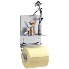 Schraubenmännchen Pinkler mit Toilettenpapierhalter Schraubenmännchen Pinkler mit Toilettenpapierhalter