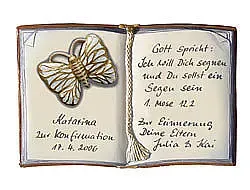 Artelithschild als Buch für Ehrungen und besondere Anlässe Größe: 20x13 cm Artelithschild als Buch für Ehrungen und besondere Anlässe Größe: 20x13 cm