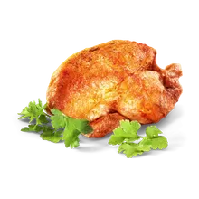 1/2 Niederbayrisches Bauernhendl gebraten 1/2 Niederbayrisches Bauernhendl gebraten