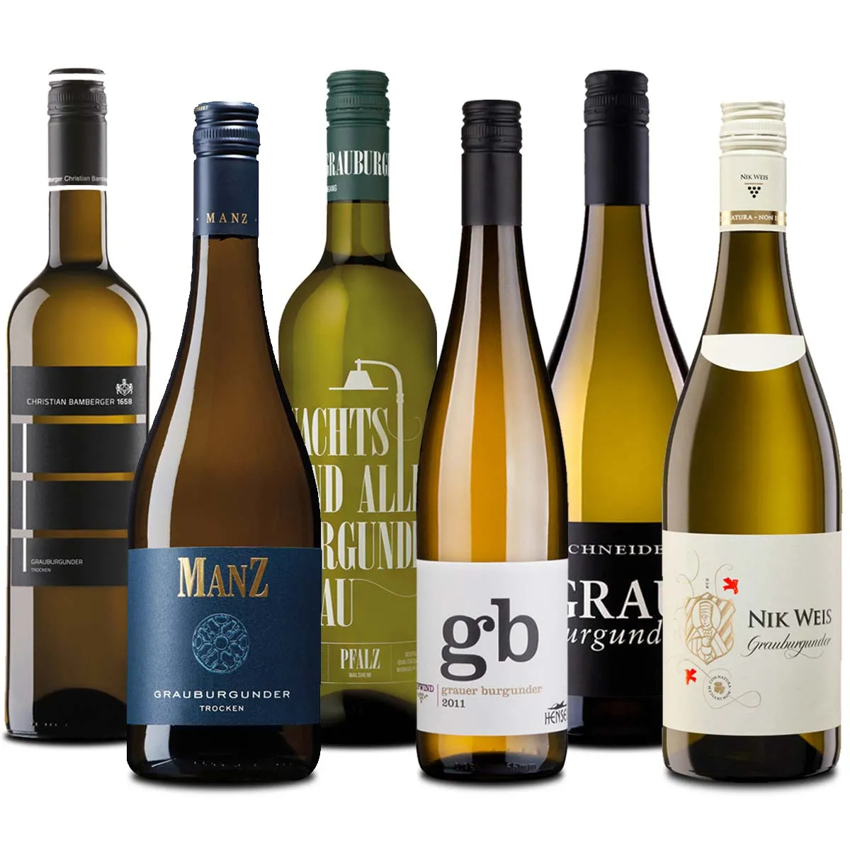 6er Probierpaket deutsche Grauburgunder 6er Probierpaket deutsche Grauburgunder