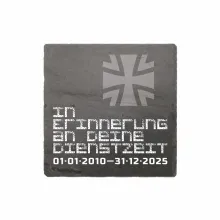 Schieferplatte Dienstauszeichnung mit eigenem Logo und Text Schieferplatte Dienstauszeichnung mit eigenem Logo und Text