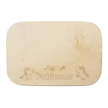 Frühstücksbrettchen mit Namensgravur und Einhörnern 28 x 19 cm Frühstücksbrettchen mit Namensgravur und Einhörnern 28 x 19 cm