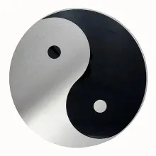 Yin und Yang - Edelstahl Dekoschild für die Wand Yin und Yang - Edelstahl Dekoschild für die Wand