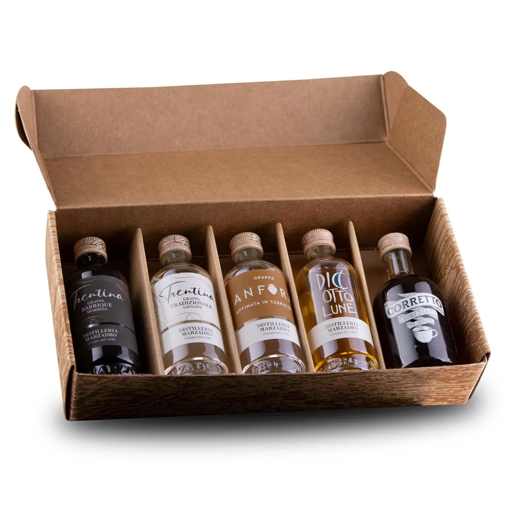 Marzadro Grappa Degustazione Mignon im Geschenkkarton Marzadro Grappa Degustazione Mignon im Geschenkkarton