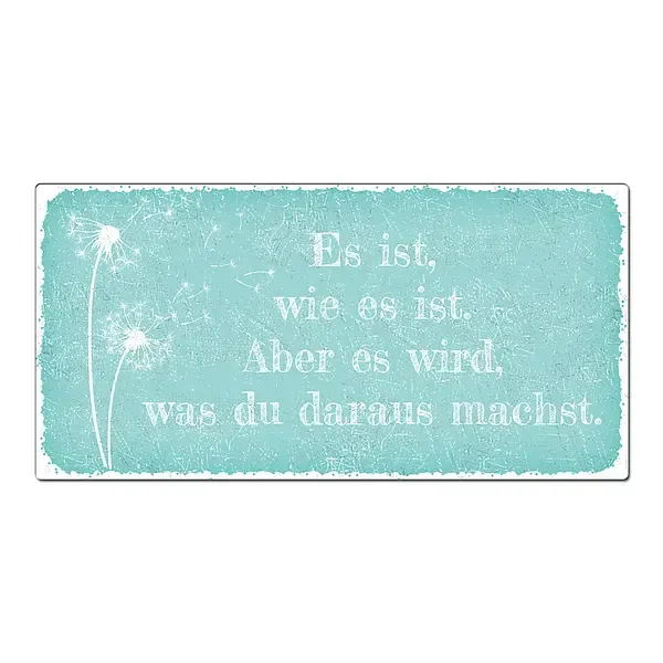 Vintageschild mit Wunschtext 200 x 100mm pastelltürkis Vintageschild mit Wunschtext 200 x 100mm pastelltürkis
