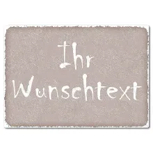 Retroschild mit Wunschtext A4 taupe Retroschild mit Wunschtext A4 taupe