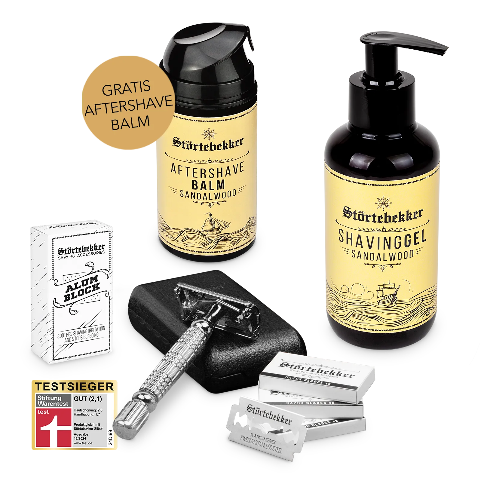 Störtebekker Rise ‘n’ Shine Shaving Set - Rasierhobel %27Hamburg%27 Silber Störtebekker Rise ‘n’ Shine Shaving Set - Rasierhobel %27Hamburg%27 Silber