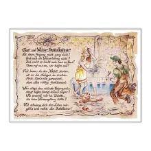 Zunftbild Gas- und Wasser-Installateur auf Antikpapier im A4-Format Zunftbild Gas- und Wasser-Installateur auf Antikpapier im A4-Format