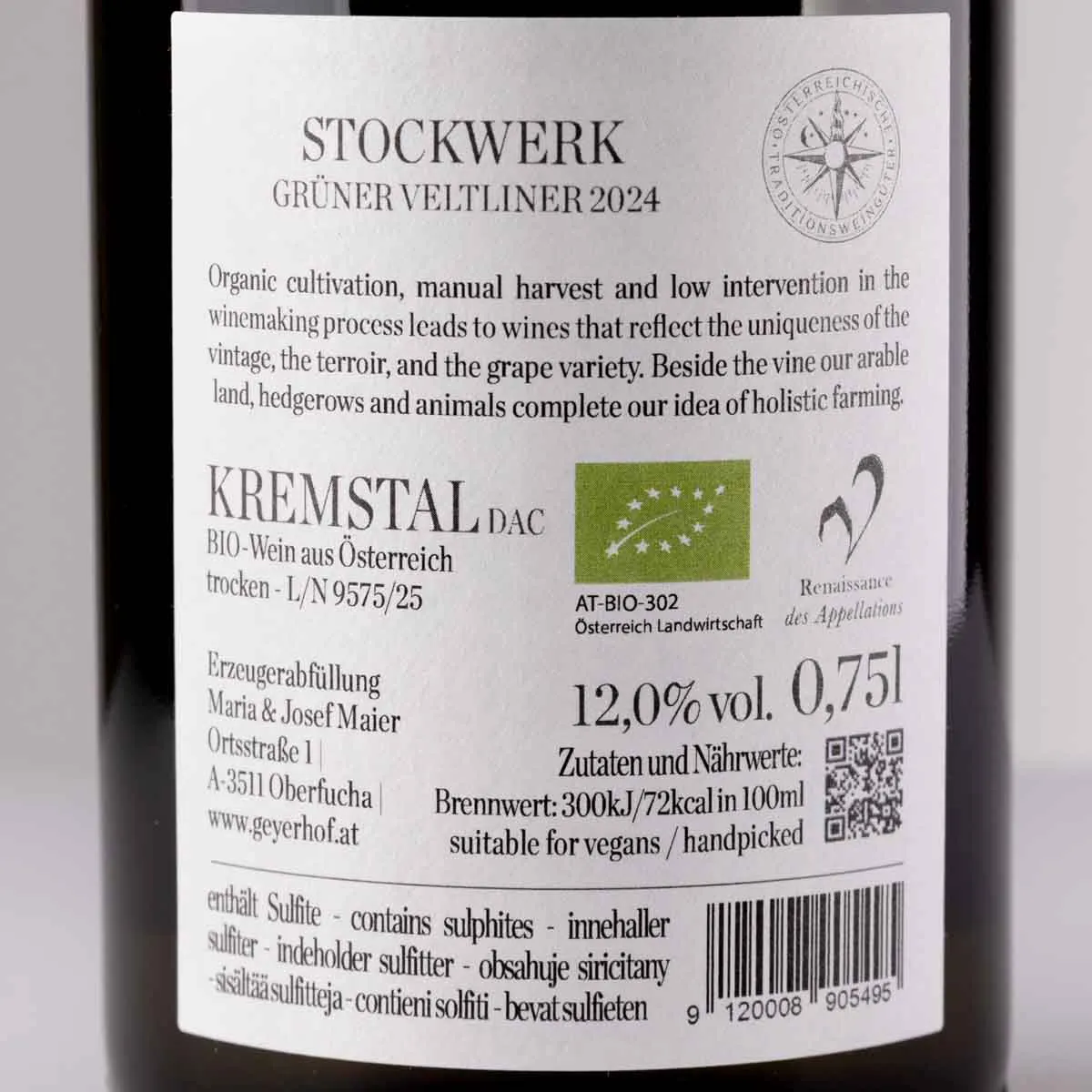 Geyerhof Grüner Veltliner Stockwerk – Bild 2
