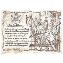 Zunftbild Gerüstbauer auf Antikpapier im A4-Format Zunftbild Gerüstbauer auf Antikpapier im A4-Format