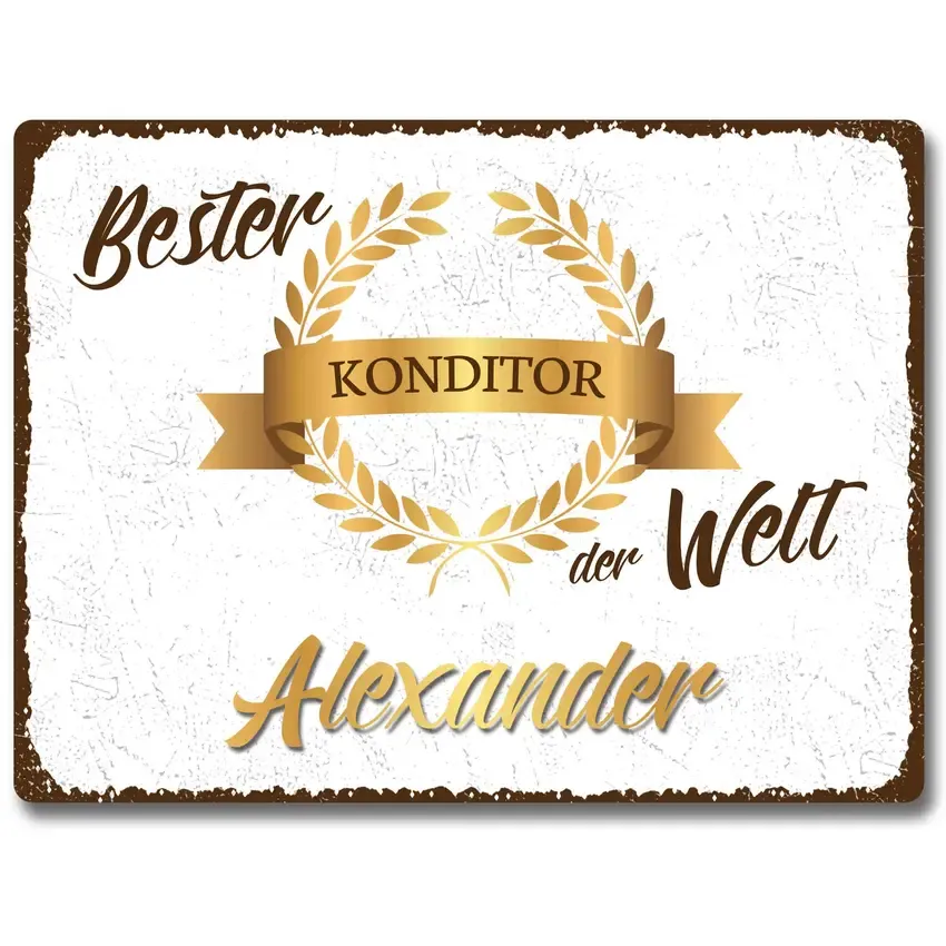 Vintageschild 20 x 15 cm zur Auszeichnung "Beste/r ..." Vintageschild 20 x 15 cm zur Auszeichnung "Beste/r ..."