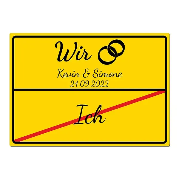 Geschenk zur Hochzeit - Schild A3  Geschenk zur Hochzeit - Schild A3