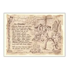 Zunftbild Erzieher auf Antikpapier im A4-Format Zunftbild Erzieher auf Antikpapier im A4-Format