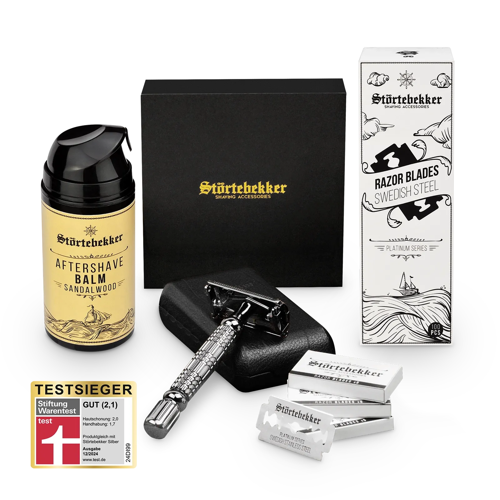 Störtebekker Anti Hautirritationen Set - Rasierhobel %27Hamburg%27 Schwarz Störtebekker Anti Hautirritationen Set - Rasierhobel %27Hamburg%27 Schwarz