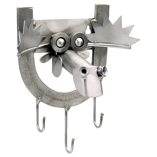 Metallfigur Elch als Schlüsselbrett - Maße 16x20 cm Metallfigur Elch als Schlüsselbrett - Maße 16x20 cm