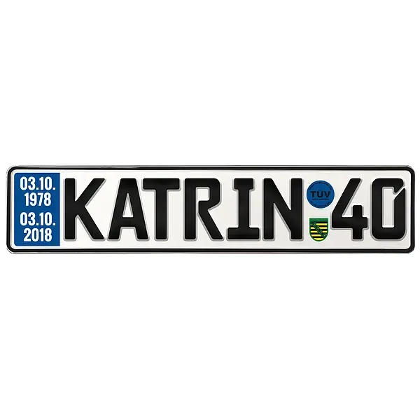 Geschenk zum 40. Geburtstag - Schild mit TÜV Geschenk zum 40. Geburtstag - Schild mit TÜV