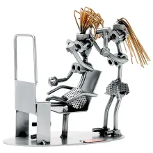 Schraubenmännchen Friseur mit Kunde Schraubenmännchen Friseur mit Kunde