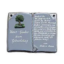 Keramikschild als Buch für Ehrungen und besondere Anlässe - Größe: 27x22 cm Keramikschild als Buch für Ehrungen und besondere Anlässe - Größe: 27x22 cm