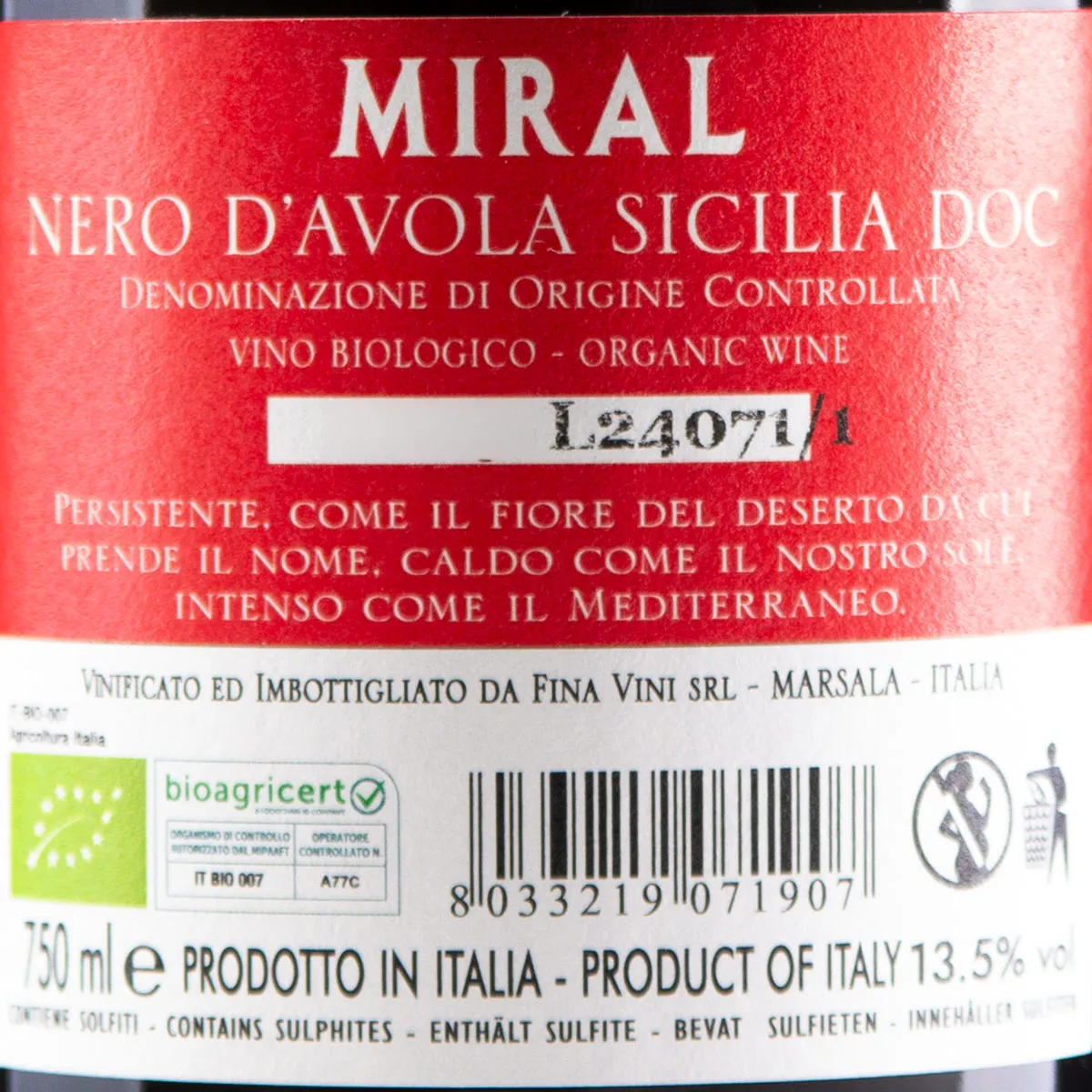 Fina Miral Nero d'Avola Sicilia DOC – Bild 2