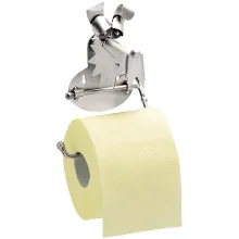 Toilettenpapierhalter Hund aus Metall Toilettenpapierhalter Hund aus Metall