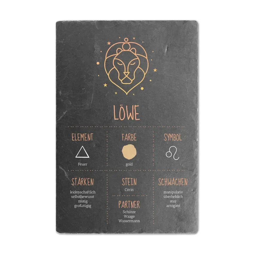 Schieferschild mit Sternzeichen - mehrere Größen Schieferschild mit Sternzeichen - mehrere Größen