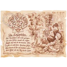 Zunftbild Logopäden auf Antikpapier im A4-Format Zunftbild Logopäden auf Antikpapier im A4-Format