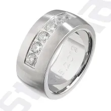 Ring mit Gravur aus satiniertem Edelstahl Ring mit Gravur aus satiniertem Edelstahl
