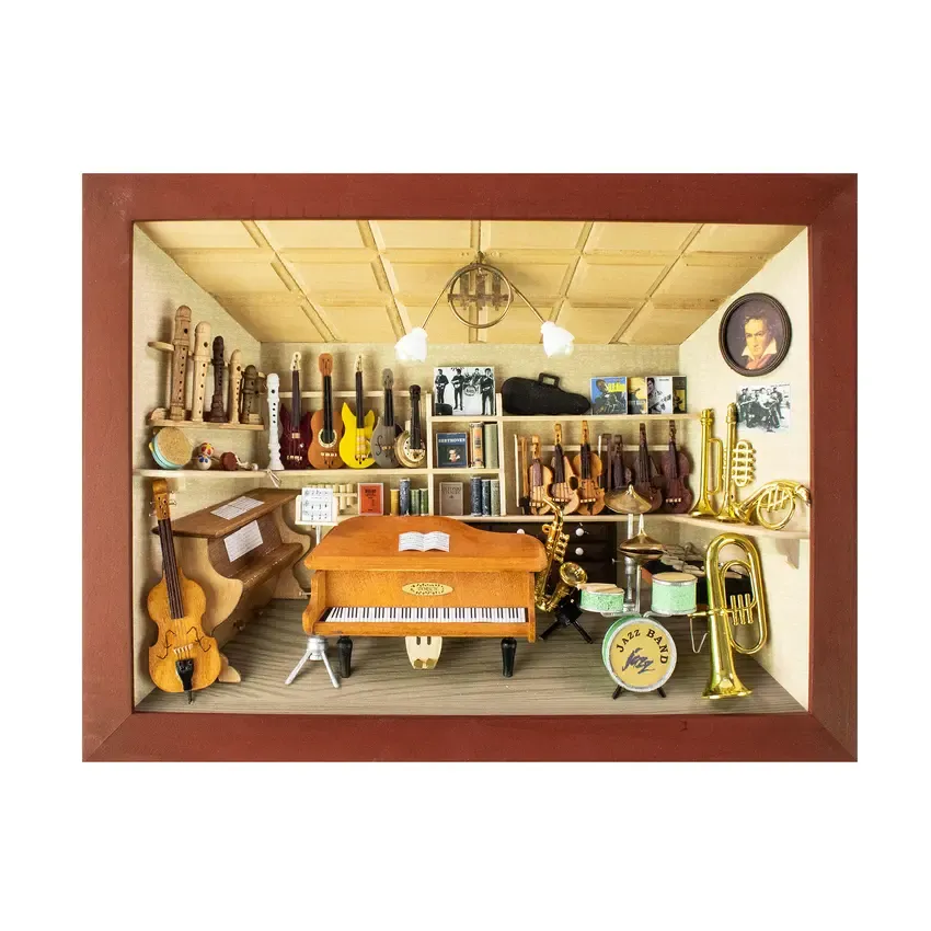 3D-Holzbild Musikladen 3D-Holzbild Musikladen