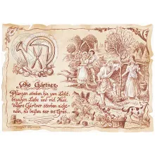 Zunftbild Gärtner auf Antikpapier im A4-Format Zunftbild Gärtner auf Antikpapier im A4-Format