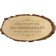 Türschild aus Holz für Feuerwehrmänner Türschild aus Holz für Feuerwehrmänner