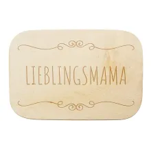 Lieblingsmama - Schneidebrett mit Wunschtext und Symbol 28x19x1,5 cm Lieblingsmama - Schneidebrett mit Wunschtext und Symbol 28x19x1,5 cm