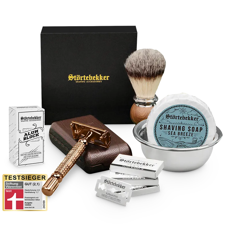 Störtebekker Rasierset - Rasierhobel %27Hamburg%27 Rosé - Gold Störtebekker Rasierset - Rasierhobel %27Hamburg%27 Rosé - Gold