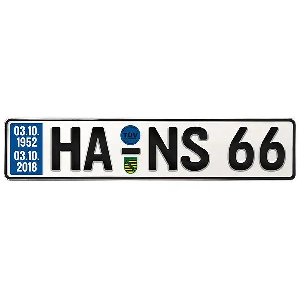 Geschenk zum 66. Geburtstag - Schild mit TÜV Geschenk zum 66. Geburtstag - Schild mit TÜV