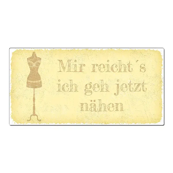 Vintageschild mit Wunschtext 200 x 100mm pastellgelb Vintageschild mit Wunschtext 200 x 100mm pastellgelb