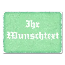 Retroschild mit Wunschtext A4 pastellmint Retroschild mit Wunschtext A4 pastellmint