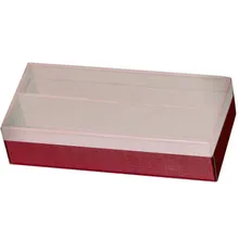 2er Geschenkschachtel bordeaux mit transparentem Deckel 2er Geschenkschachtel bordeaux mit transparentem Deckel