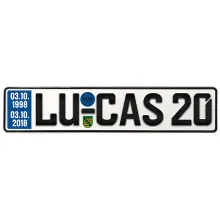 Geschenk zum 20. Geburtstag - Schild mit TÜV Geschenk zum 20. Geburtstag - Schild mit TÜV