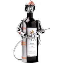 Weinflaschenhalter mit Motiv - Feuerwehrmann - Weinflaschenhalter mit Motiv - Feuerwehrmann -