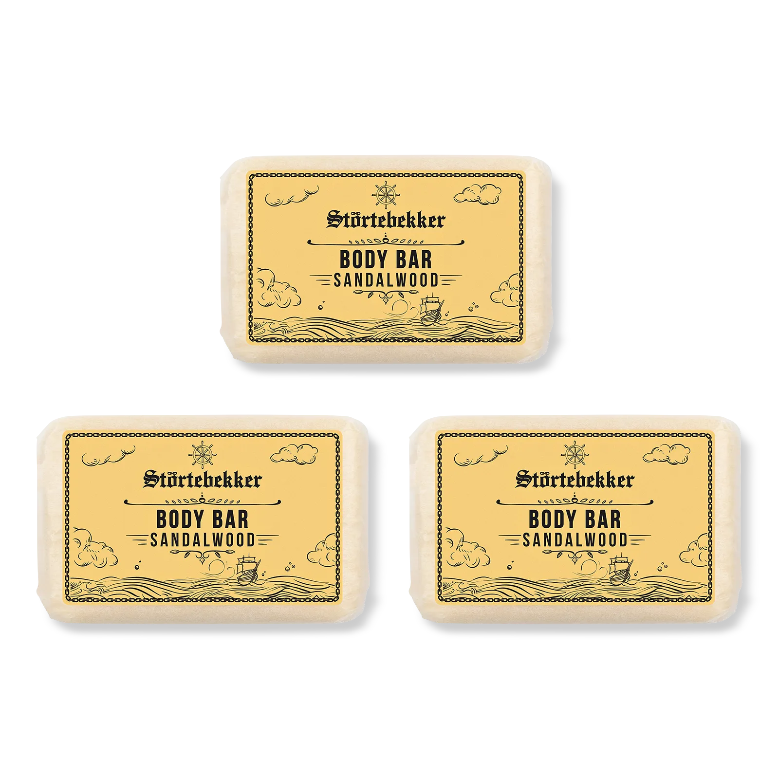 Störtebekker Body Bar Sandelholz - 3x 120g Störtebekker Body Bar Sandelholz - 3x 120g