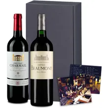 Geschenk-Set 2 Bordeaux-Weine mit CD Geschenk-Set 2 Bordeaux-Weine mit CD