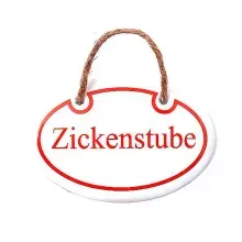 Emailleschild Zickenstube Emailleschild Zickenstube