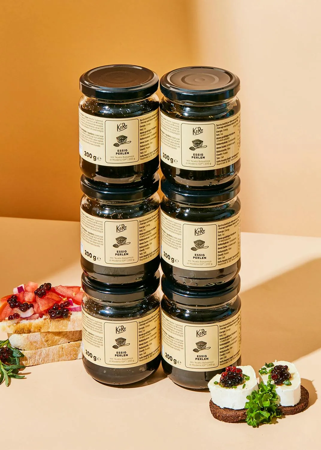 Essig Perlen mit "Aceto Balsamico di Modena I.G.P." 6 x 200 g Essig Perlen mit "Aceto Balsamico di Modena I.G.P." 6 x 200 g