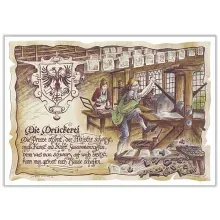 Zunftbild Druckerei auf Antikpapier im A4-Format Zunftbild Druckerei auf Antikpapier im A4-Format